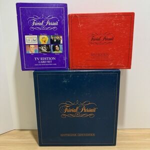 Trivial Pursuit Master Game Genus Edition Game Lot TV Edition, RPM Edition Cards